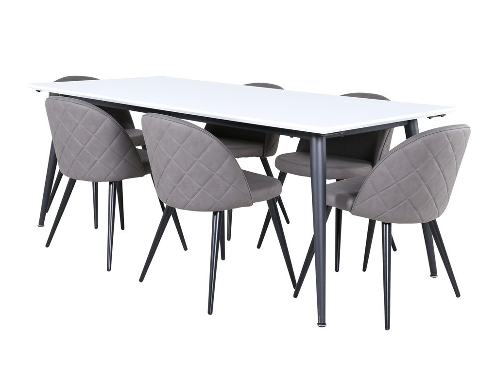 Обеденный гарнитур Dallas 3303 (Чёрный + Серый)