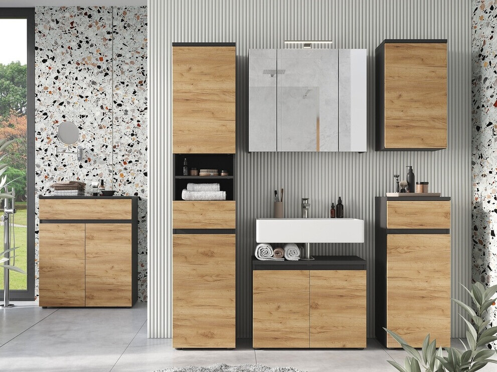 Stāvošs vannas istabas skapītis izlietnei Deltei 104