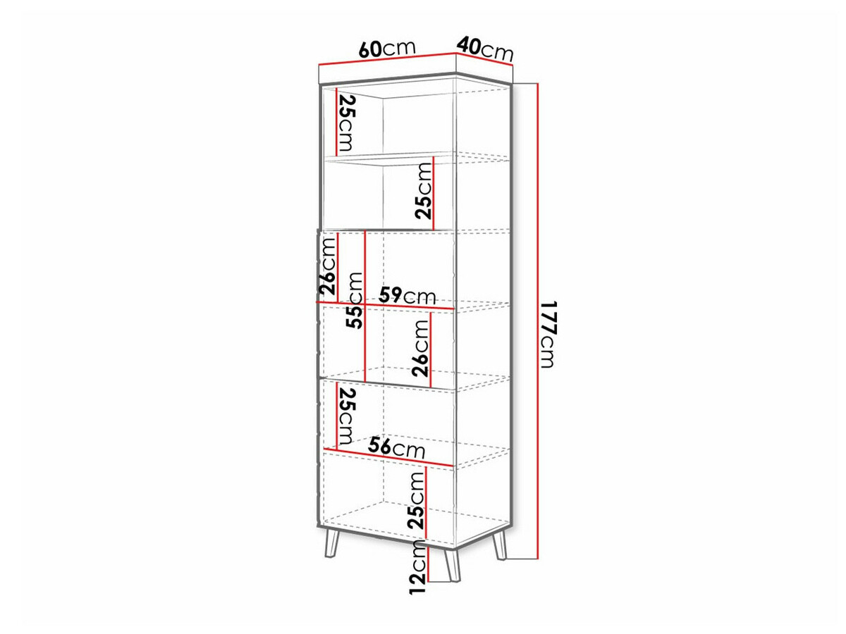 Plaukts Charlotte 178 (Grafīts + Glancēts grafīts)