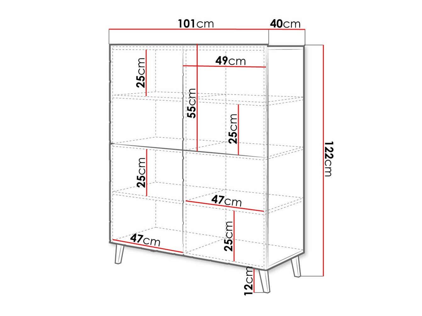 Шкафчик Charlotte 179 (Белый + Глянцевый белый)