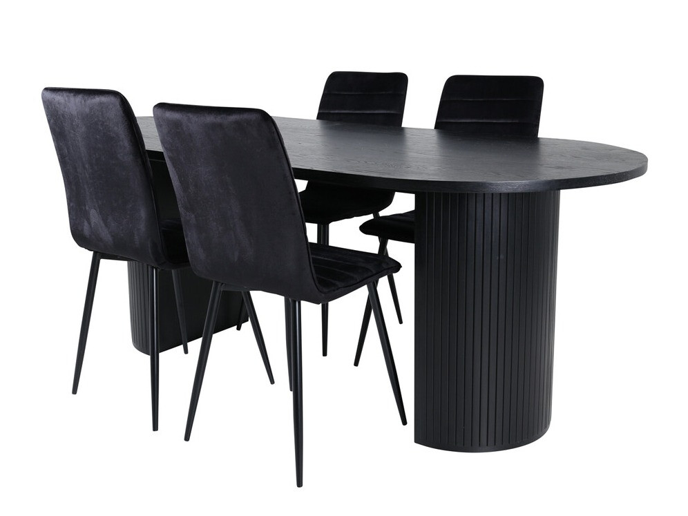 Ēdamistabas komplekts Dallas 3325 (Melns)