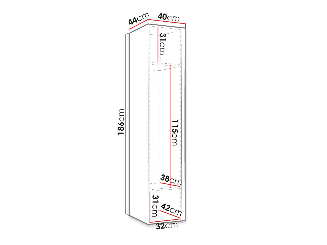 Шкаф Hartford 369 (Artisan дуб + Чёрный)