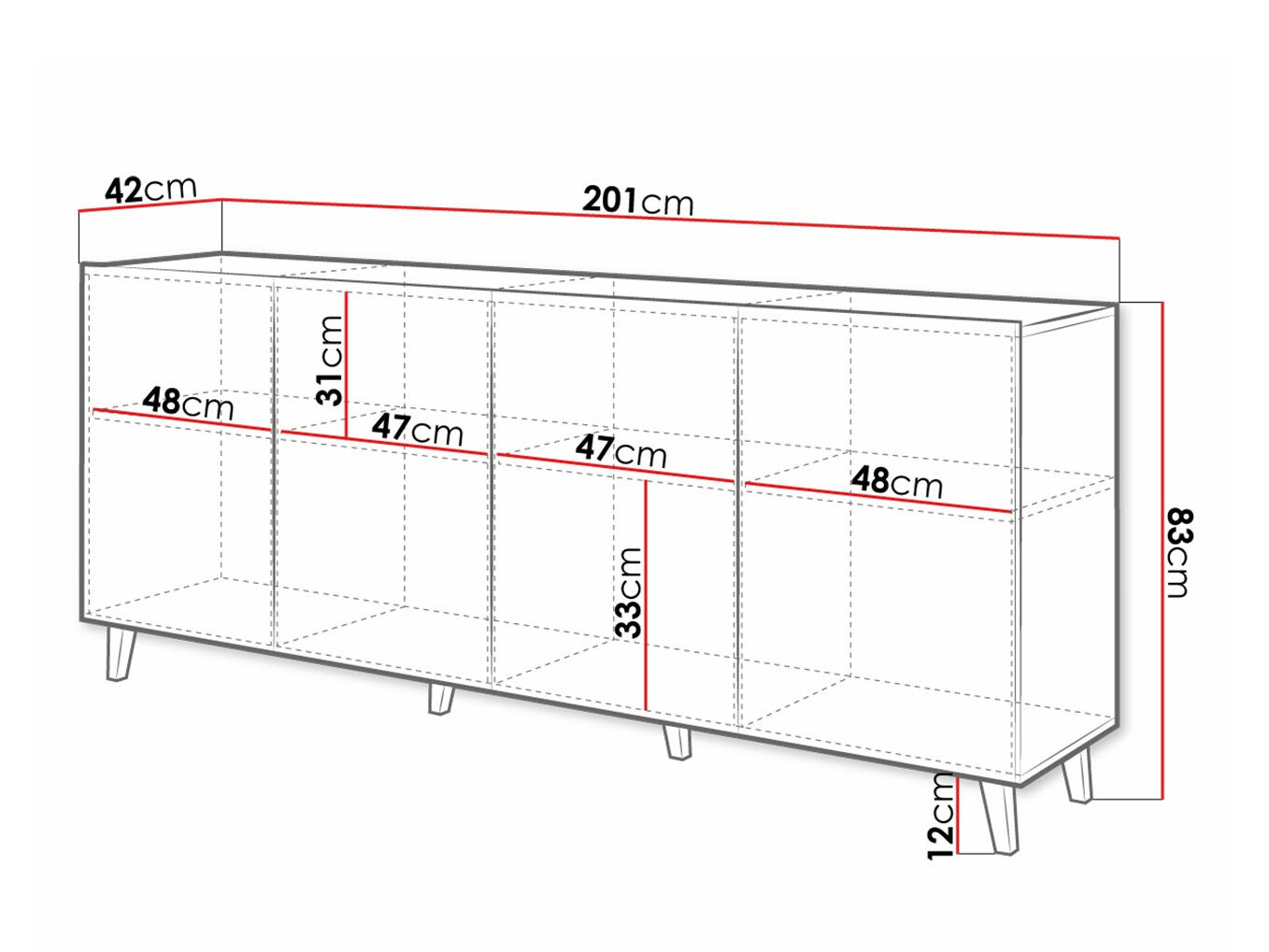 Skapis Charlotte 180 (Balts + Melns)