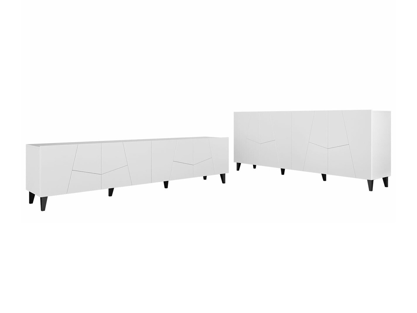 Viesistabas komplekts Charlotte 182 (Balts + Melns)