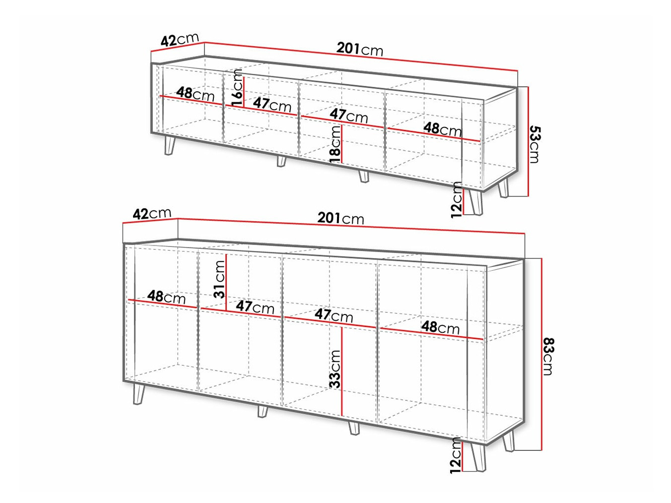 Набор для гостиной Charlotte 185 (Чёрный + Craft дуб)