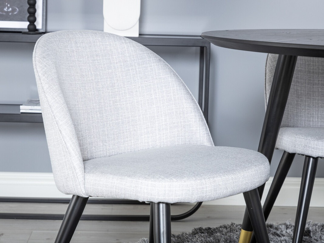 Обеденный гарнитур Dallas 1191 (Светло-серый + Чёрный)