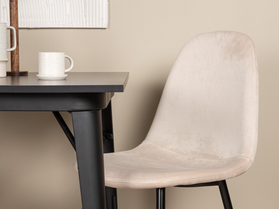 Ēdamistabas komplekts Dallas 3353 (Melns + Bēšs)