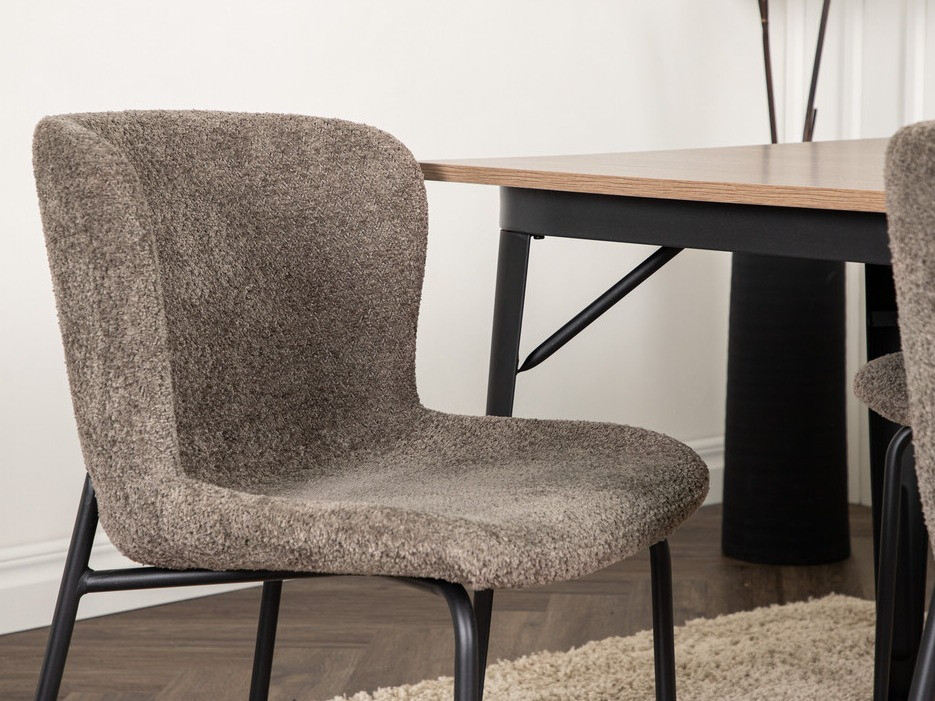 Ēdamistabas komplekts Dallas 3363 (Tumši pelēks + Melns)