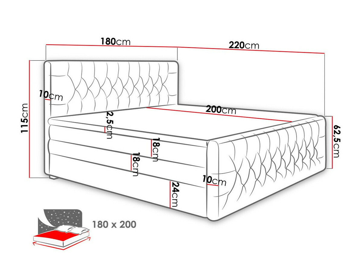Континентальная кровать Nashville 110 (Trinity 16)