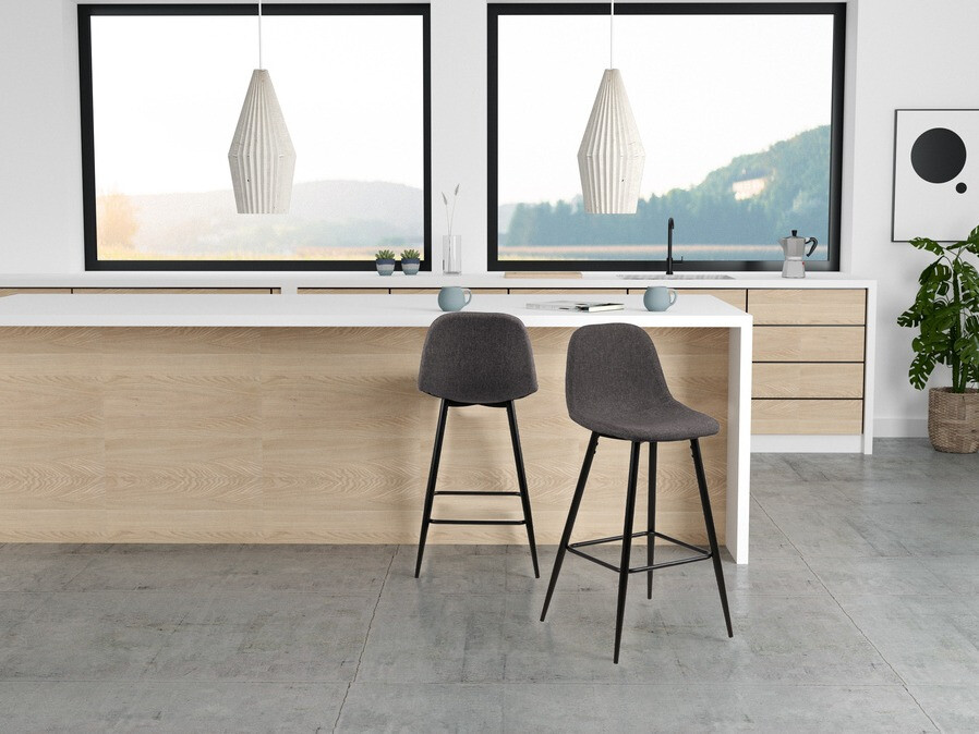 Низкий барный стул Norsica 175 (Тёмно-серый)