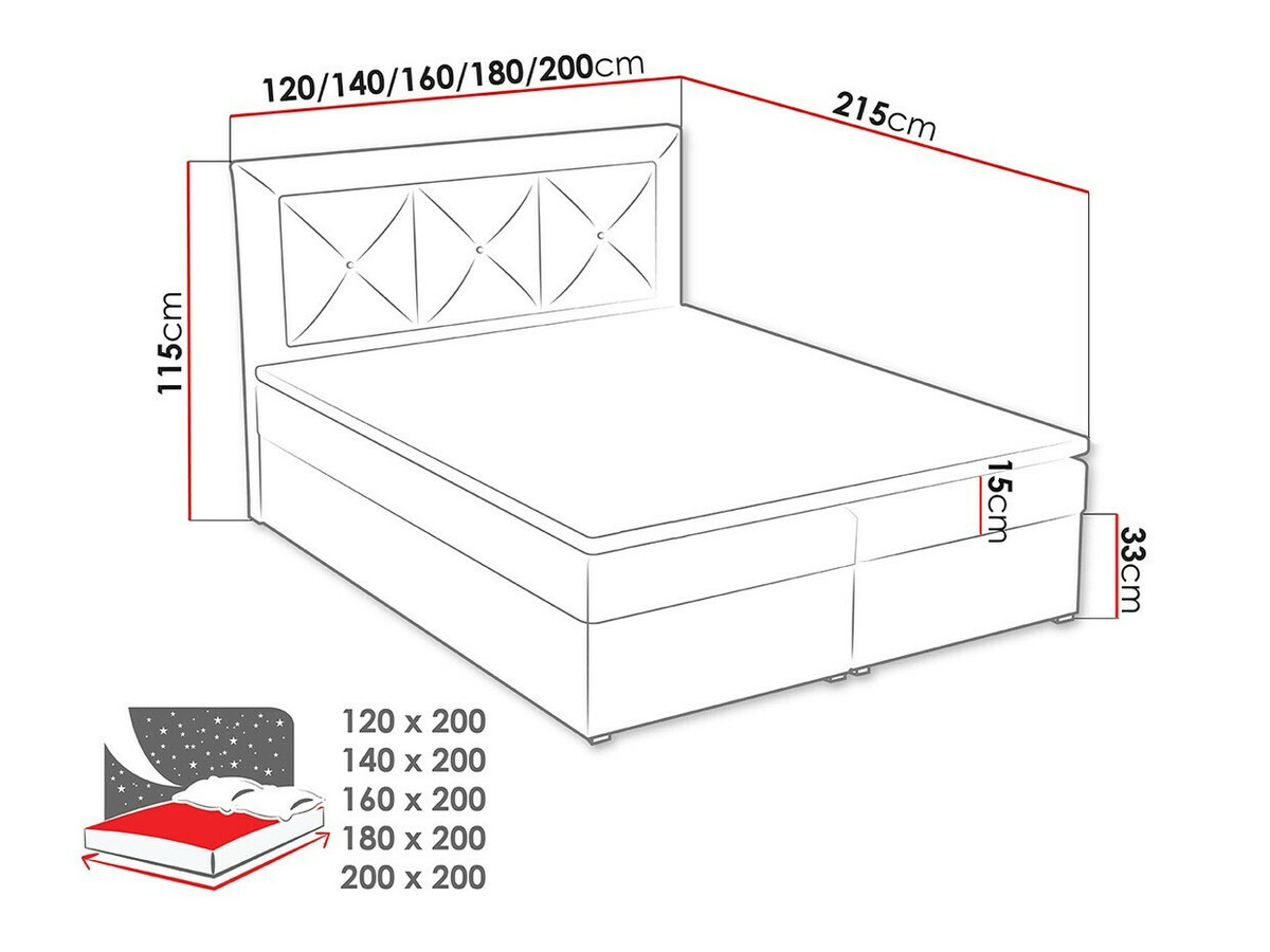 Континентальная кровать Pomona 113 (Victoria 14 869)