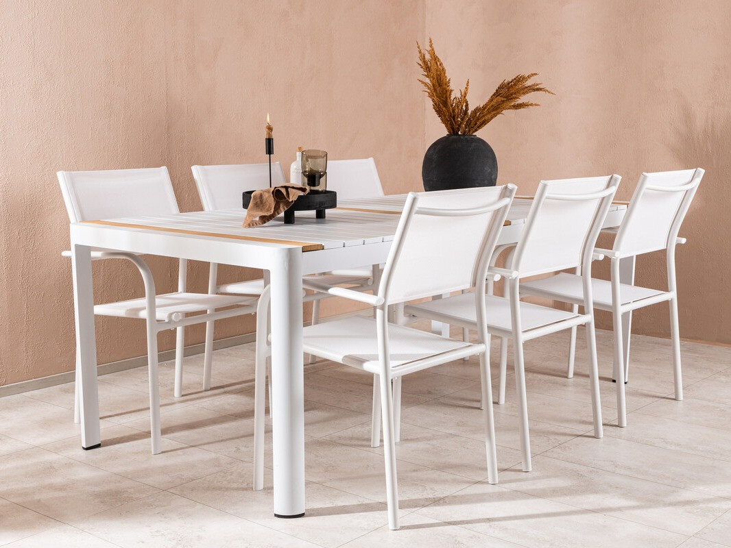 Садовый стол Dallas 2834 (Белый + Коричневый)