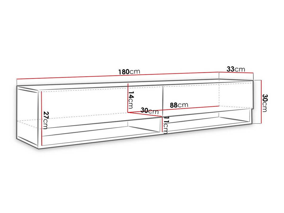 TV galds Sarasota 119 (Novecojis koks)
