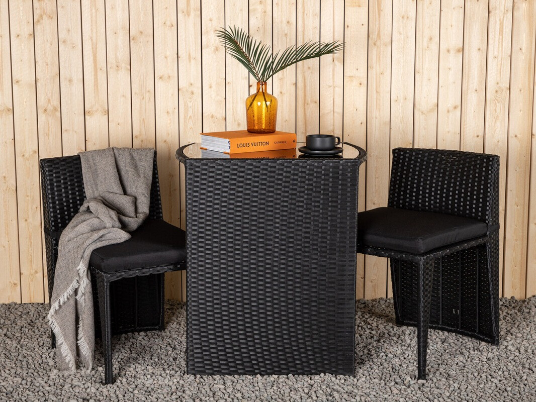 Balkona komplekts Dallas 3458 (Melns)