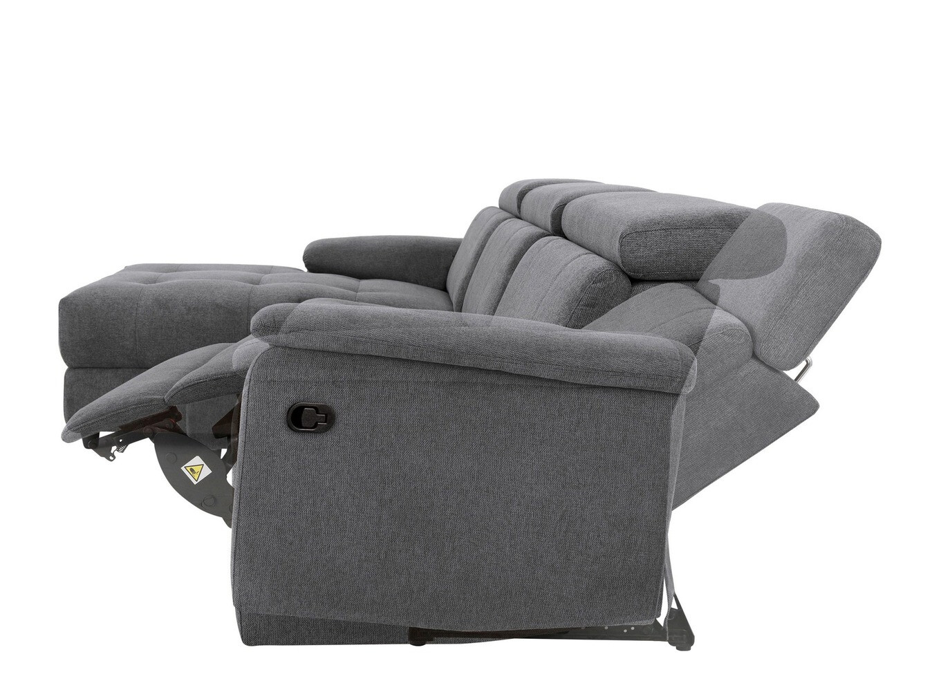 Stūra dīvāns reglaineris Denton 1503 (Antracīts)