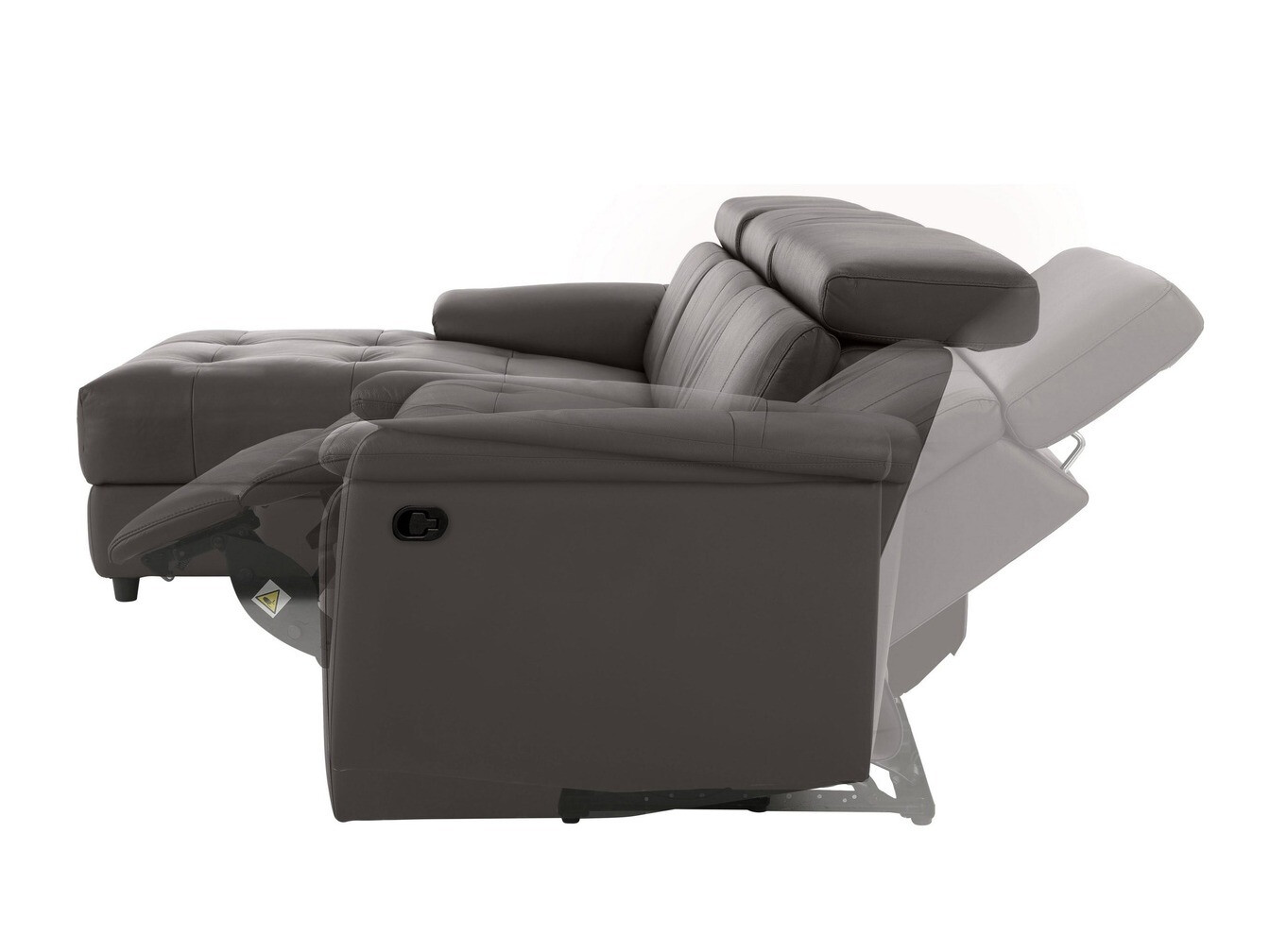 Угловой диван реклайнер Denton 1503 (Коричневый)