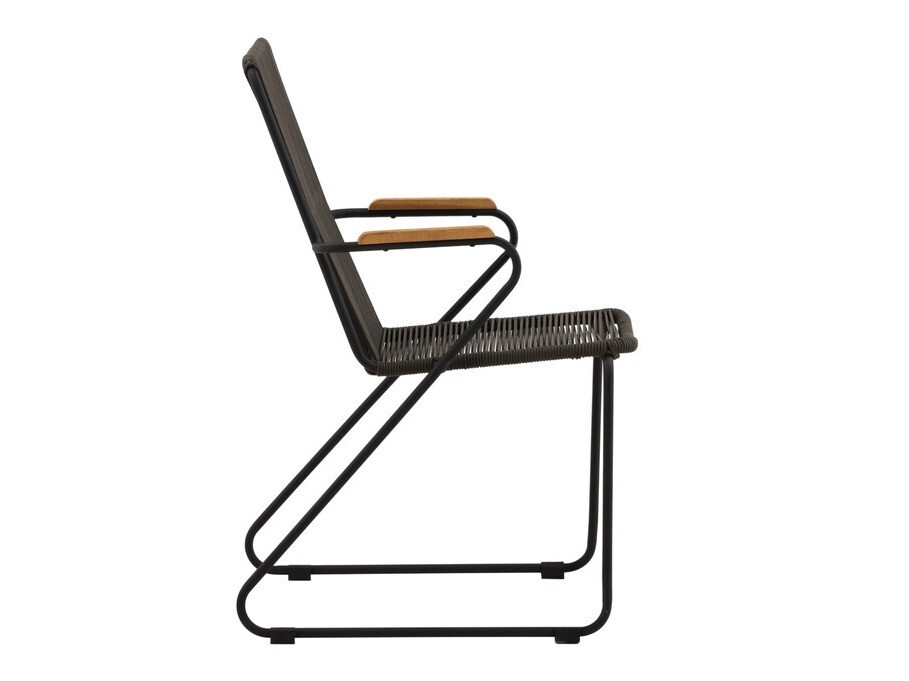 Dārza krēsls Dallas 3463 (Tumši pelēks + Melns)