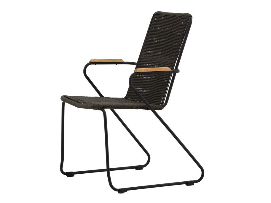 Dārza krēsls Dallas 3463 (Tumši pelēks + Melns)