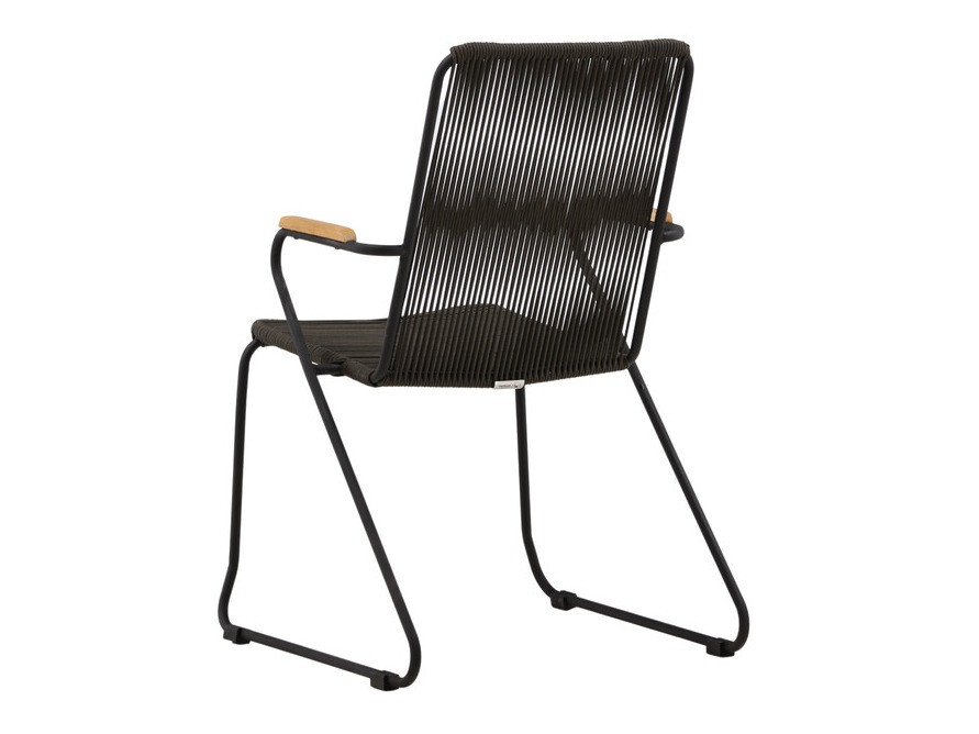 Dārza krēsls Dallas 3463 (Tumši pelēks + Melns)