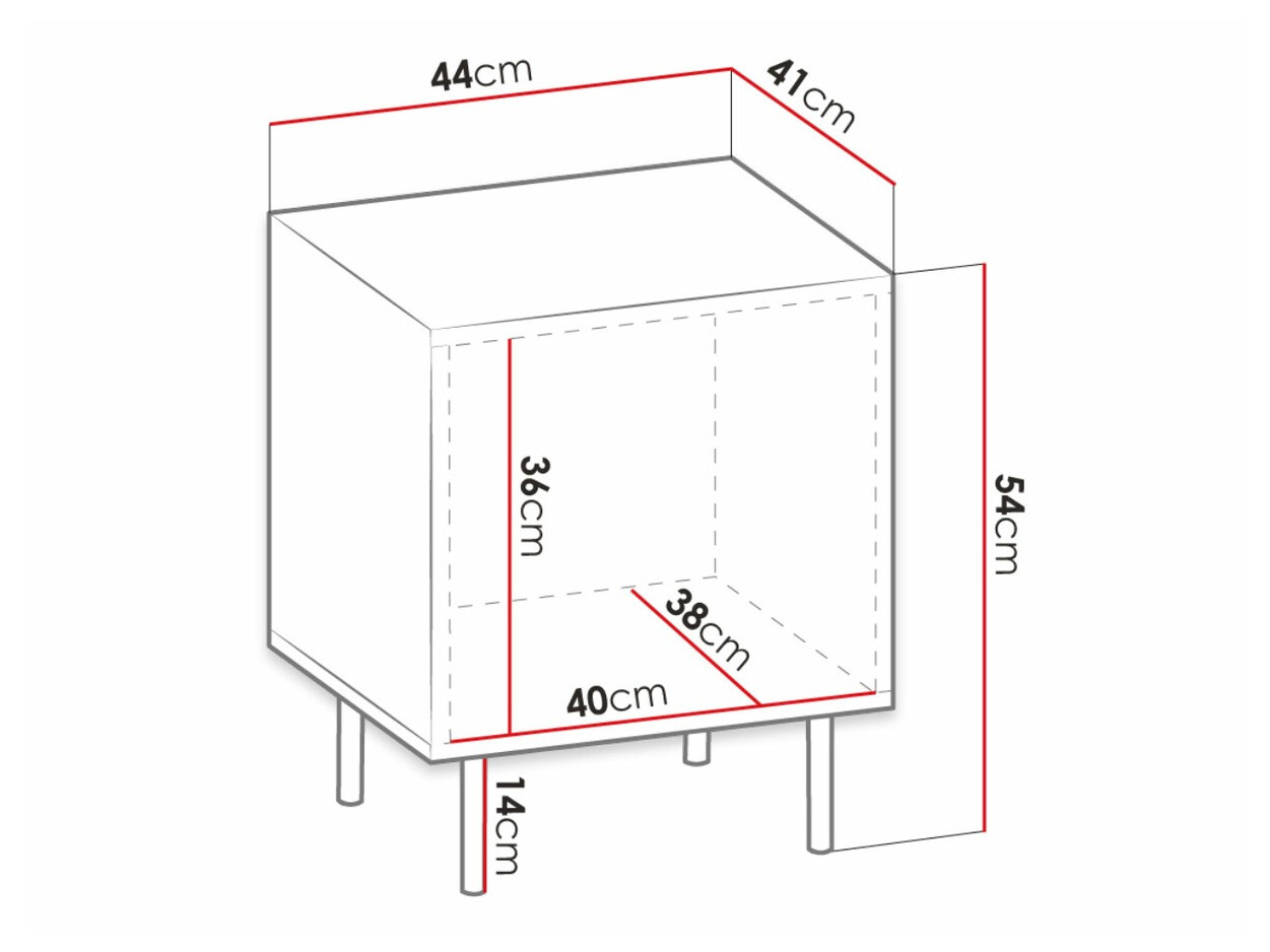 Naktsgaldiņu komplekts Lorelbo 102 (Melns + Zelta)