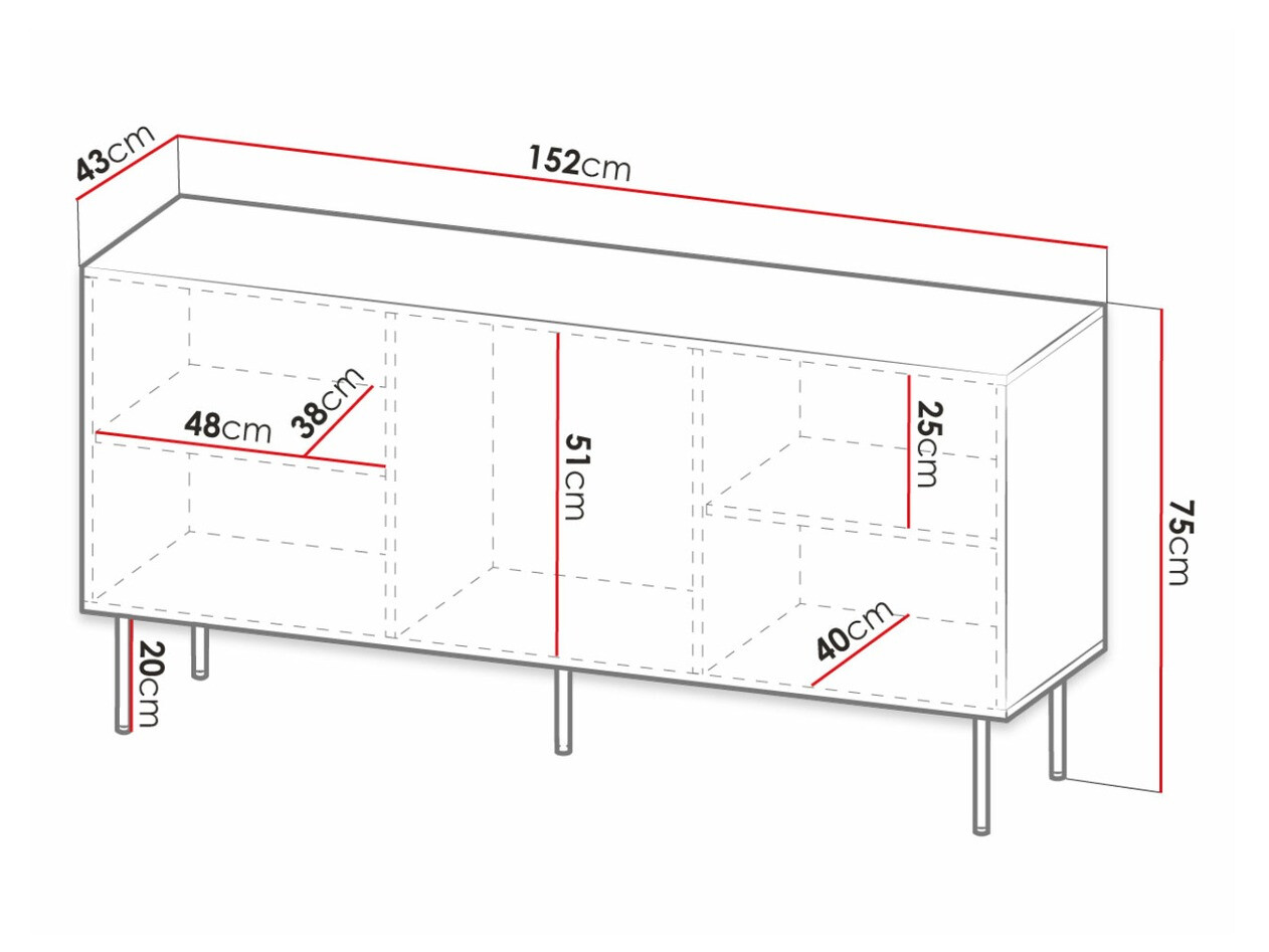 Skapis Lorelbo 100 (Balts + Melns)