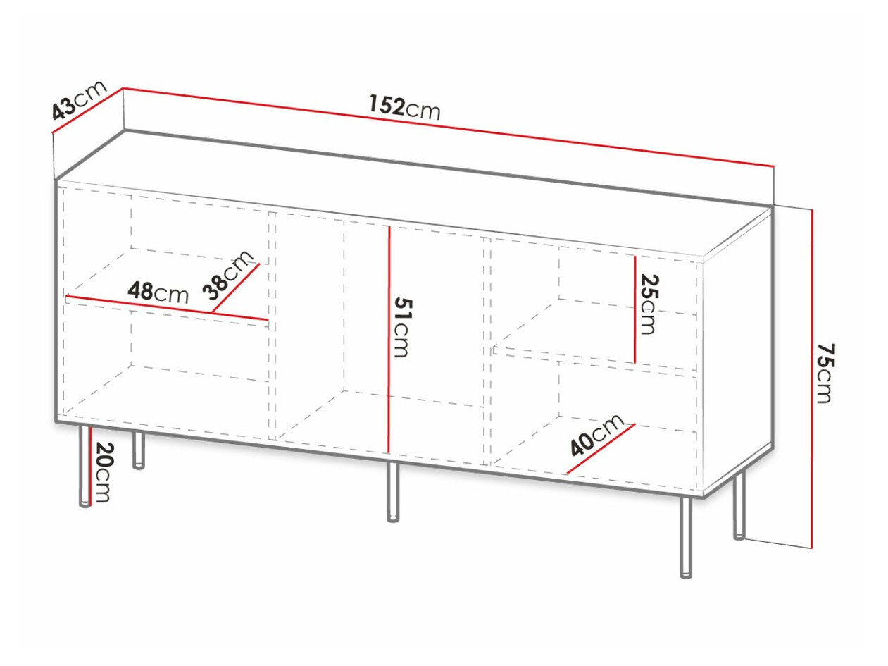 Skapis Lorelbo 100 (Melns + Zelta)