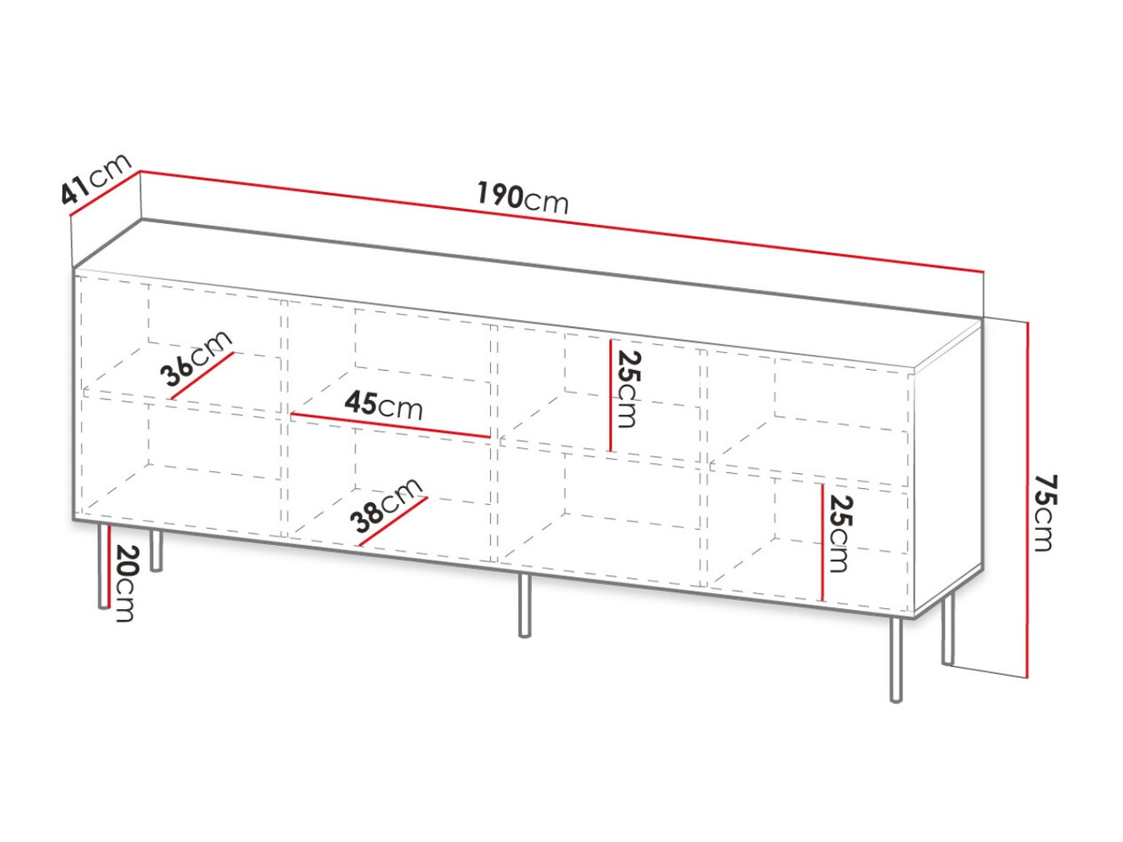 Skapis Lorelbo 101 (Votan ozols + Melns)