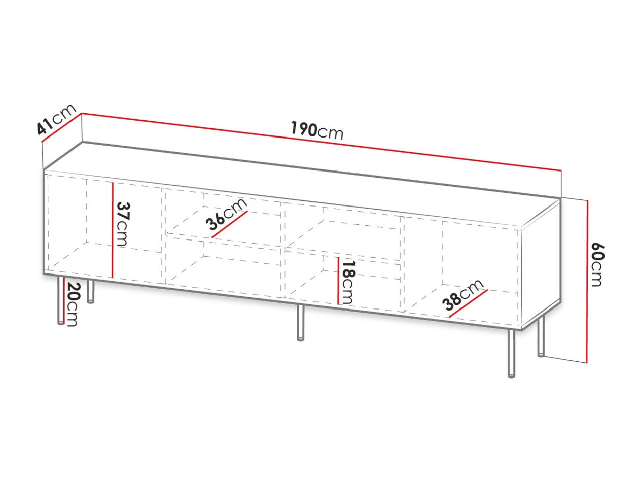 TV galds Lorelbo 103 (Melns + Zelta)