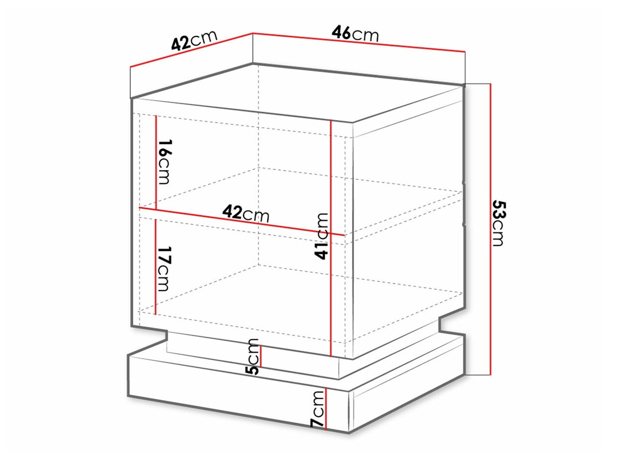 Комплект прикроватных тумбочек Charlotte 187 (Белый + Глянцевый белый)