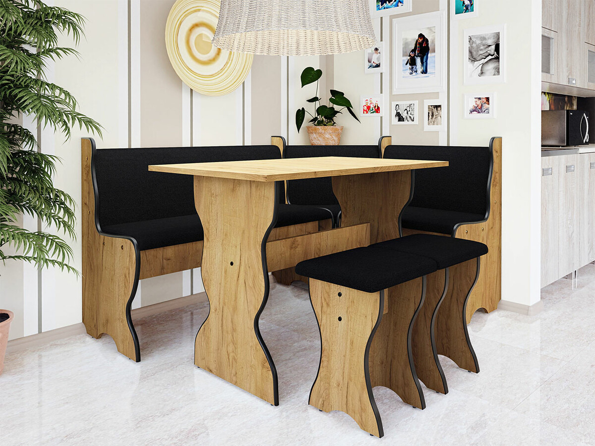 Virtuves stūris Reading 100 (Amatniecības zelta ozols + Hugo 100)