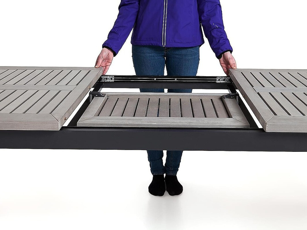 Galds un krēslu komplekts Comfort Garden 1327 (Melns + Pelēks)