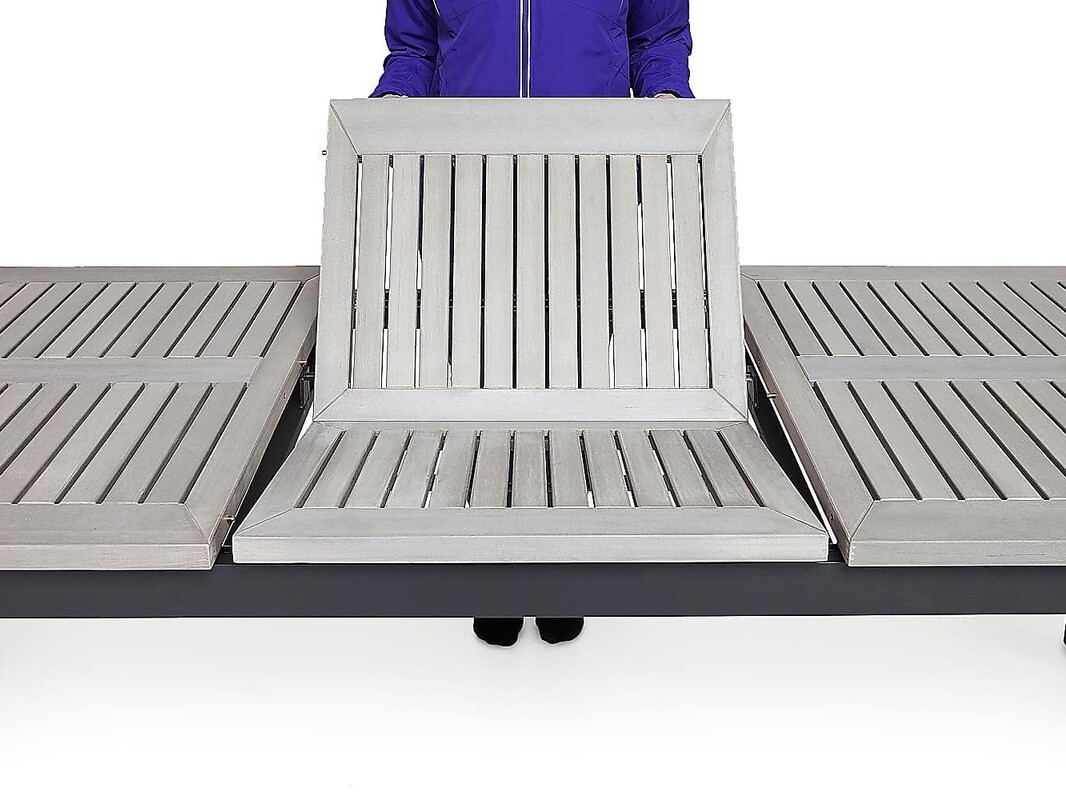 Galds un krēslu komplekts Comfort Garden 1327 (Melns + Pelēks)