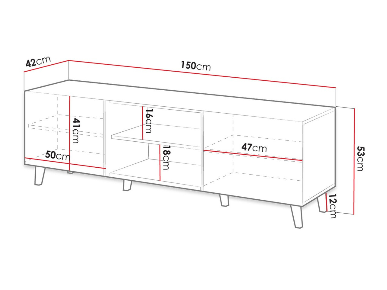 ТВ тумба Remeta 102 (Антрацит)