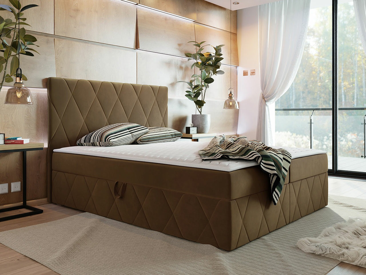 Kontinentālā gulta Comfivo 225 (Magic Velvet 2299)