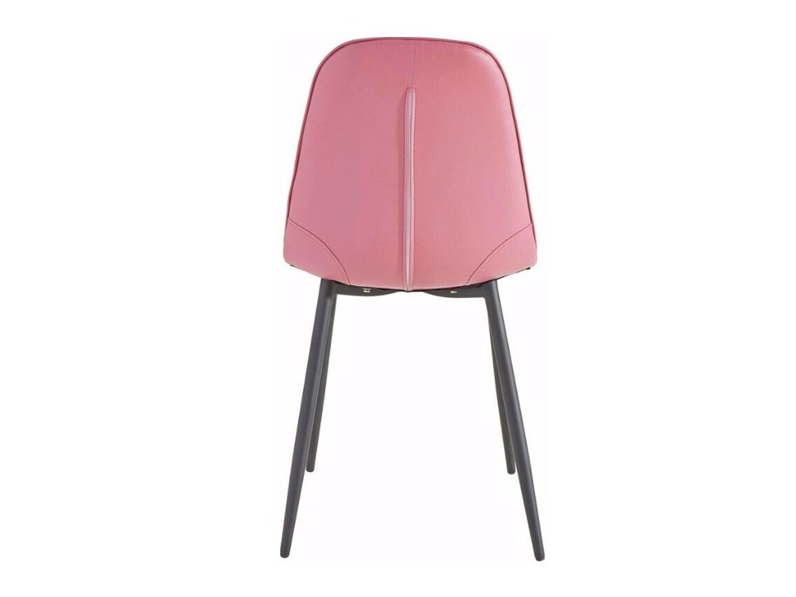 Ēdamistabas komplekts Denton 267 (Balts + Tumši rozā + Melns)