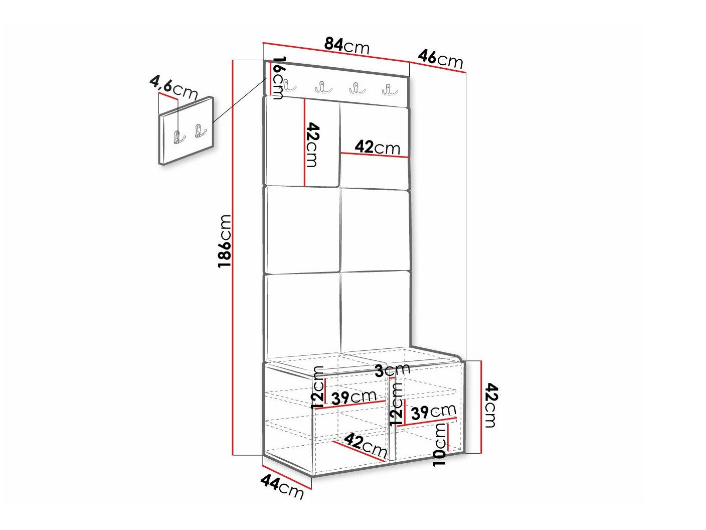 Прихожая Hartford 375 (Белый)