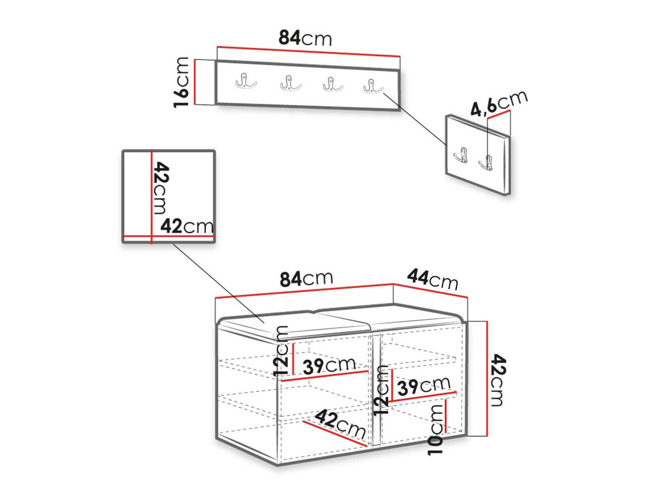Прихожая Hartford 376 (Белый)