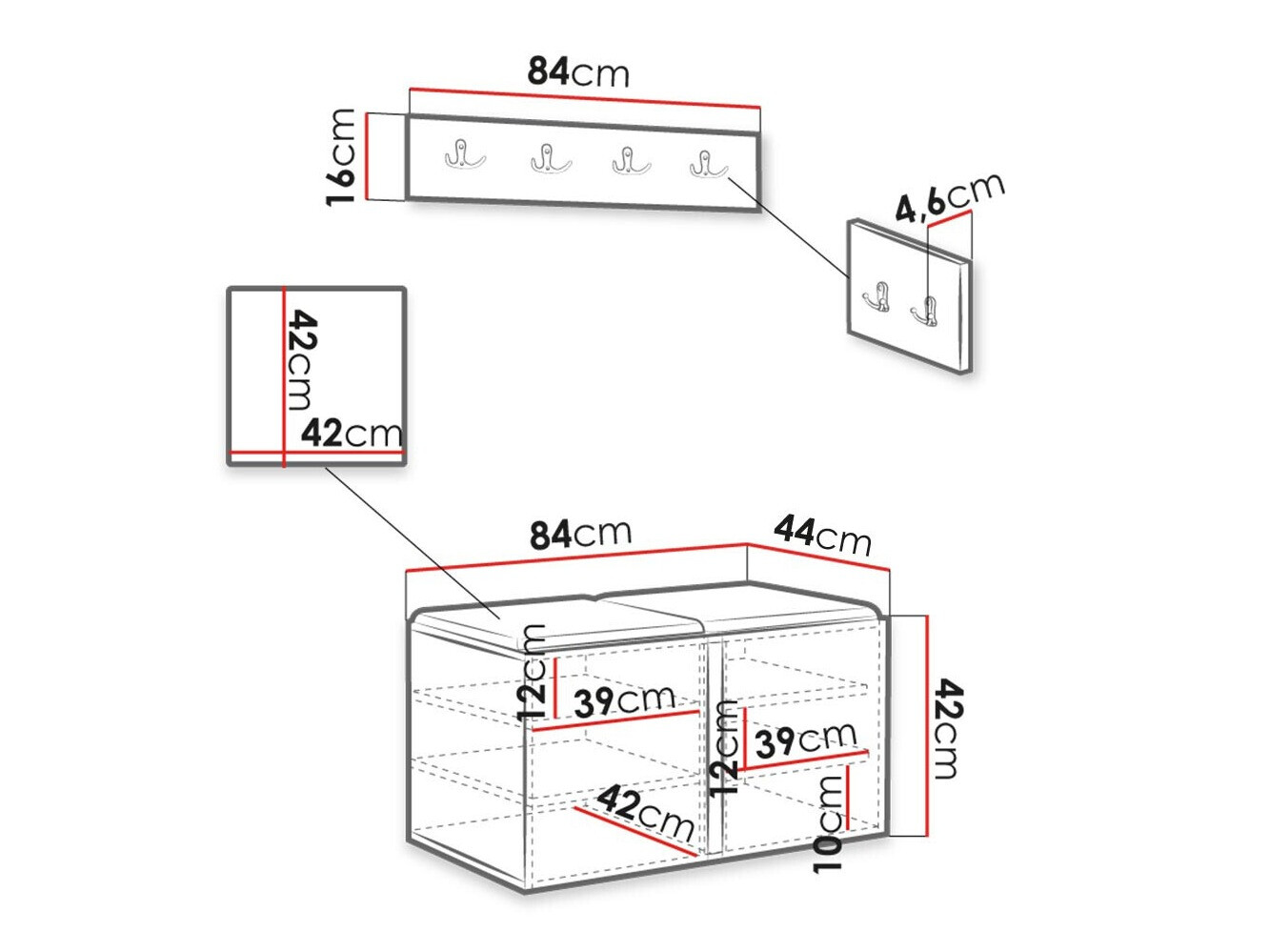 Прихожая Hartford 376 (Белый)