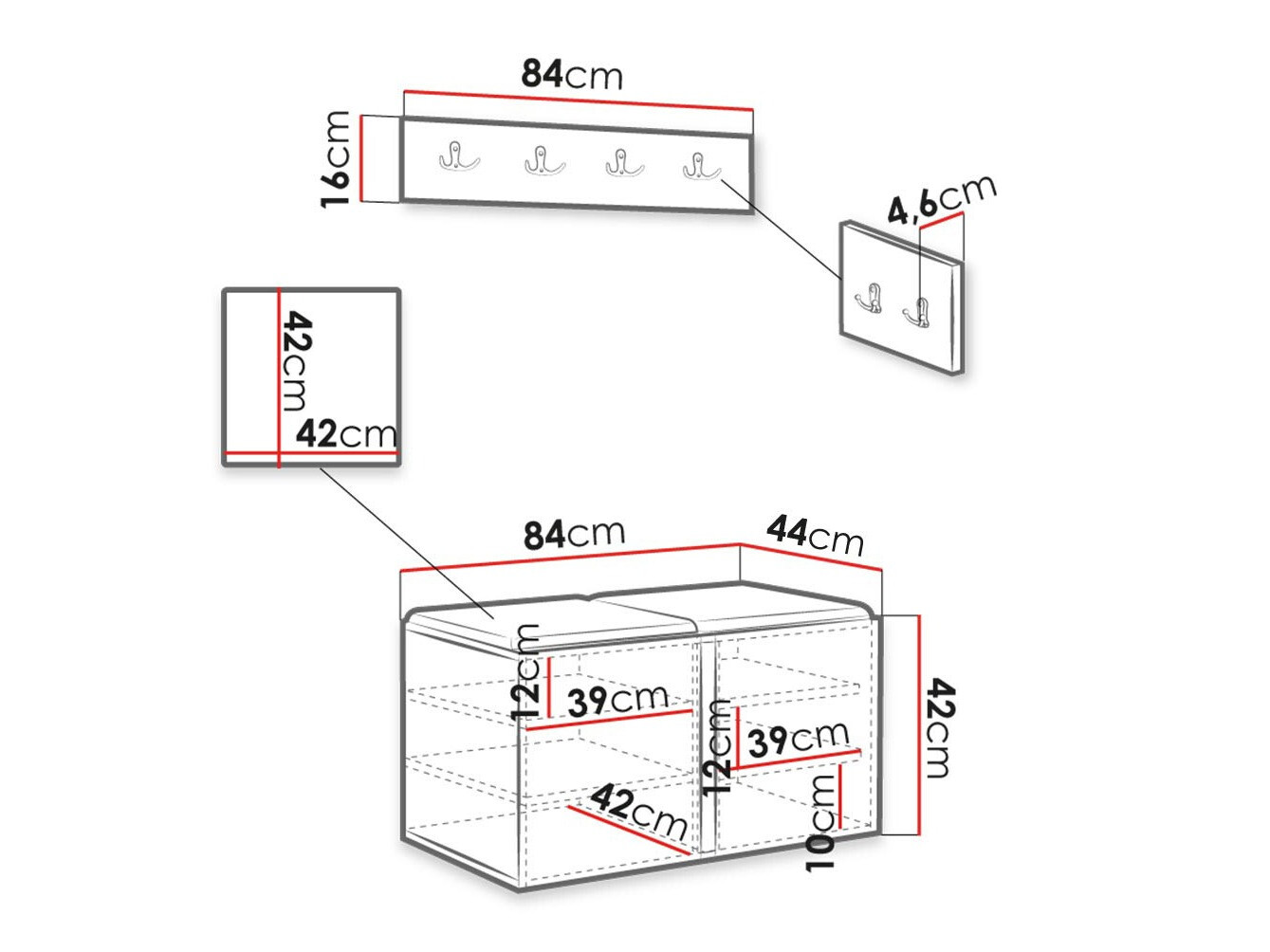 Прихожая Hartford 376 (Белый)