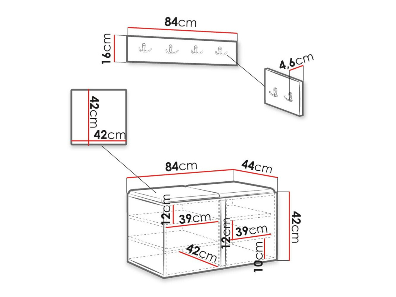 Прихожая Hartford 376 (Белый)