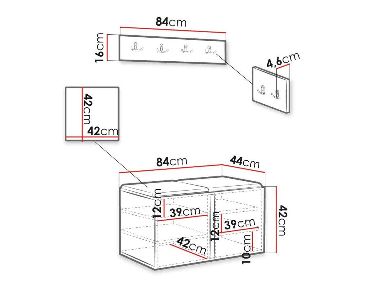 Прихожая Hartford 376 (Чёрный)
