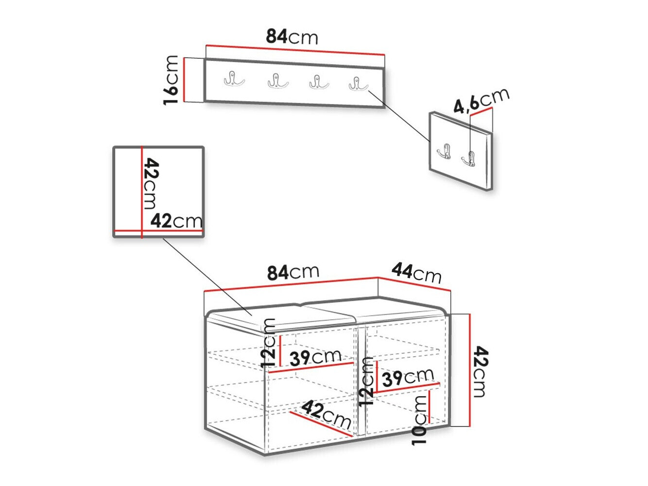 Прихожая Hartford 376 (Чёрный)