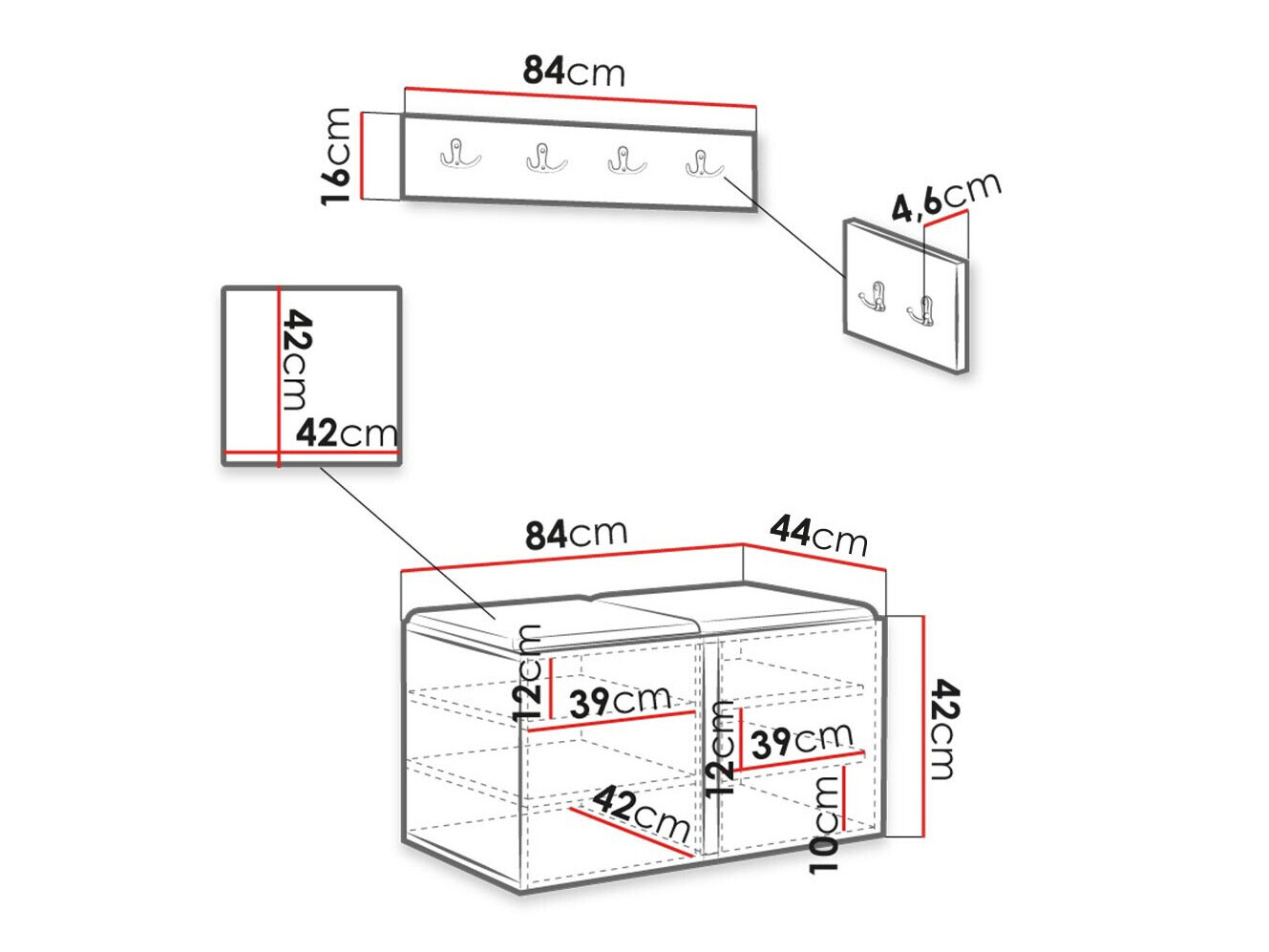 Прихожая Hartford 376 (Чёрный)