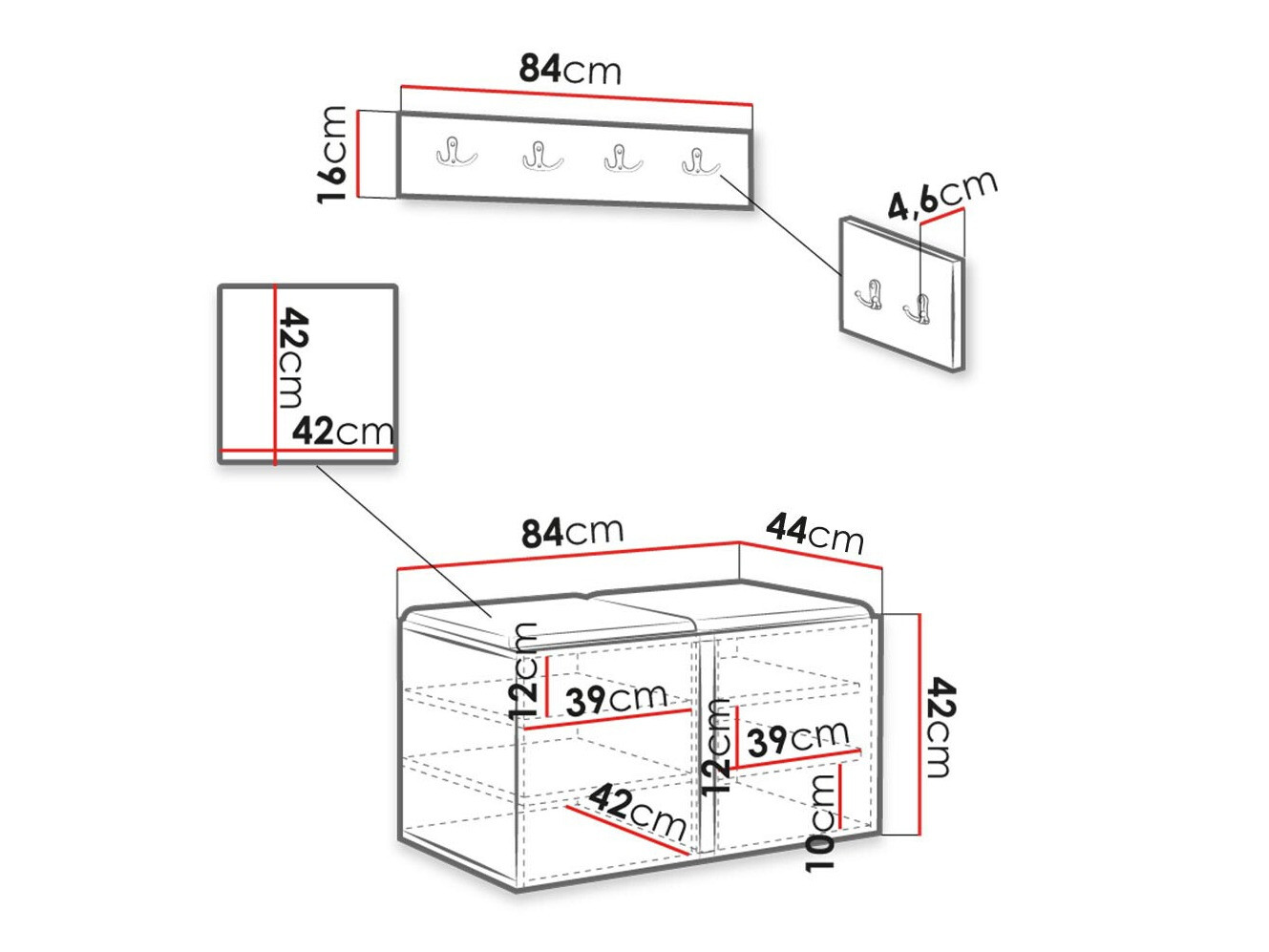 Прихожая Hartford 376 (Чёрный)
