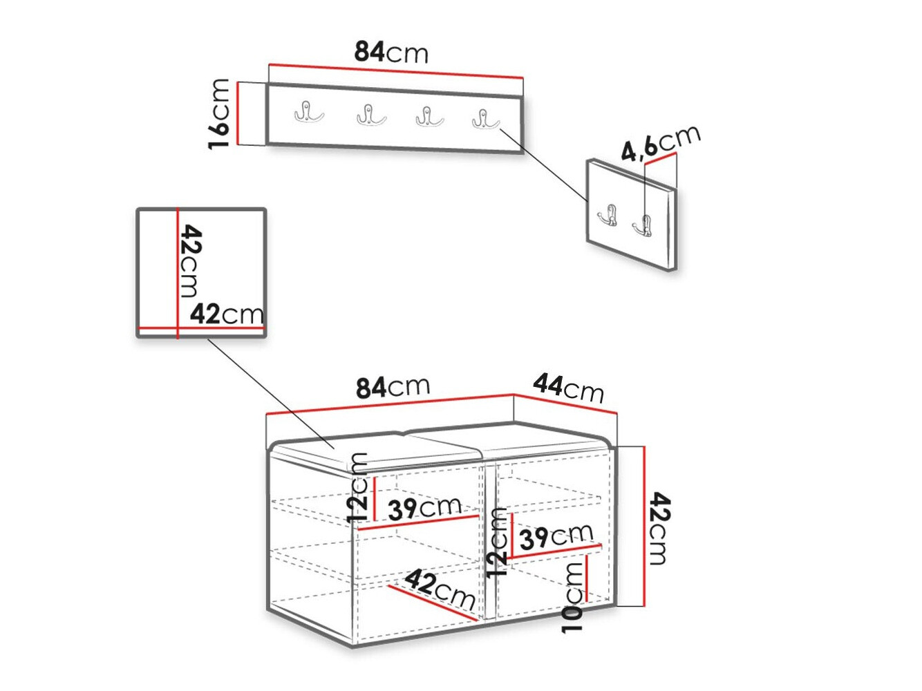 Прихожая Hartford 376 (Чёрный)