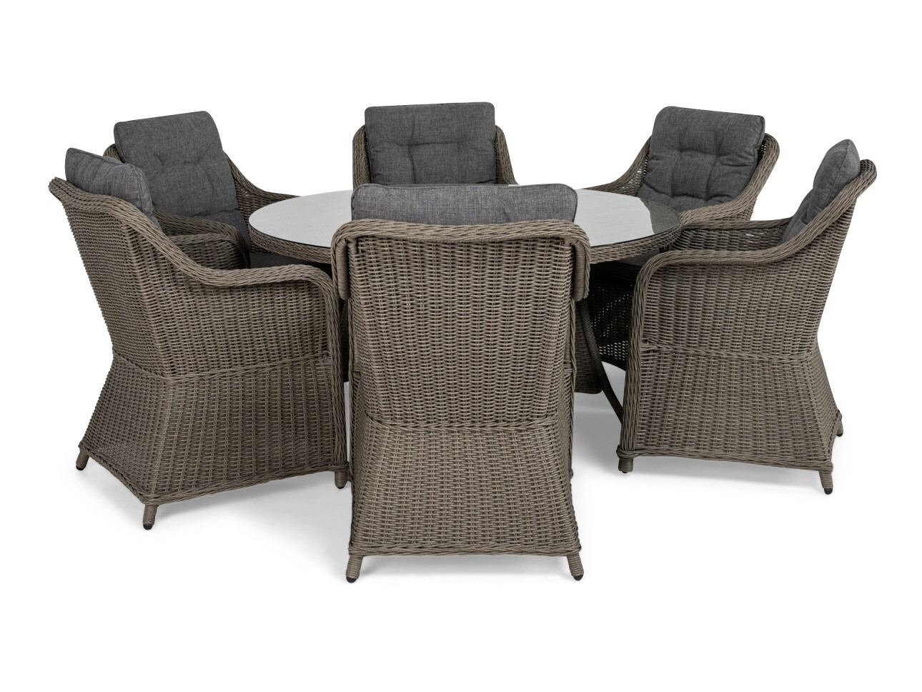 Galds un krēslu komplekts deNoord 266 (Brūns + Pelēks)