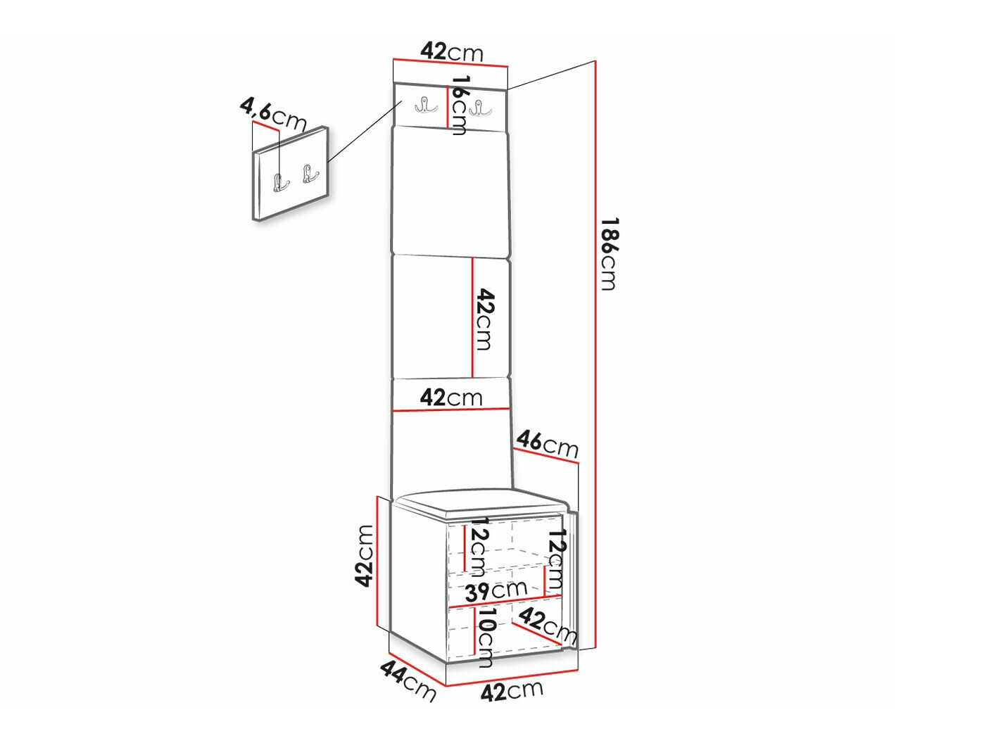 Priekšnama komplekts Hartford 378 (Melns)