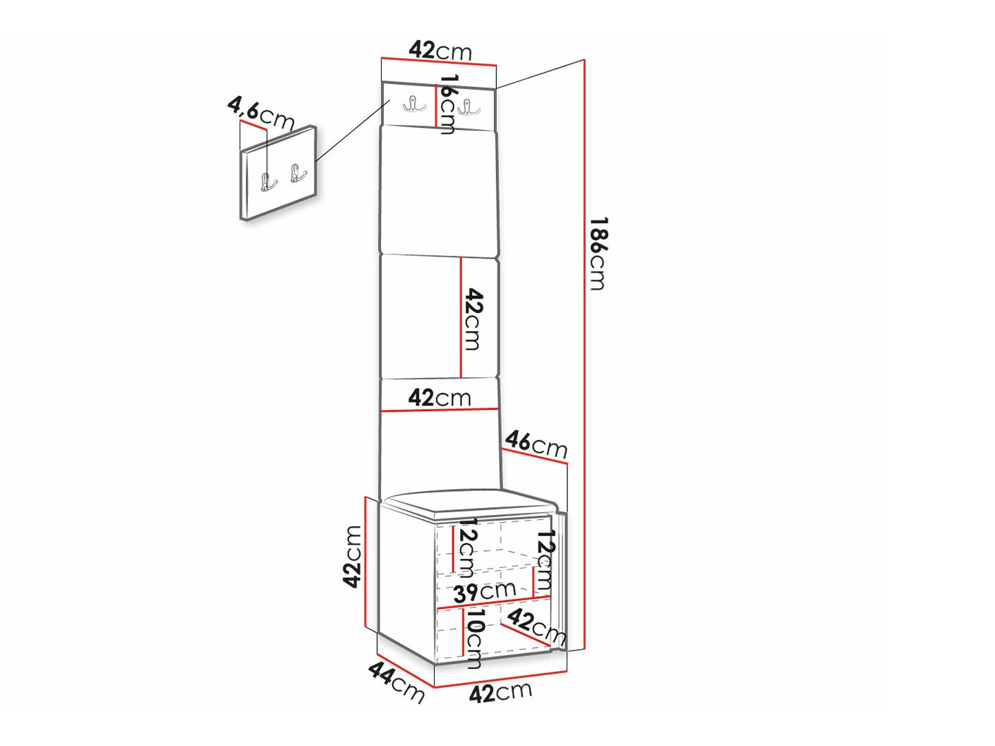 Прихожая Hartford 378 (Белый)