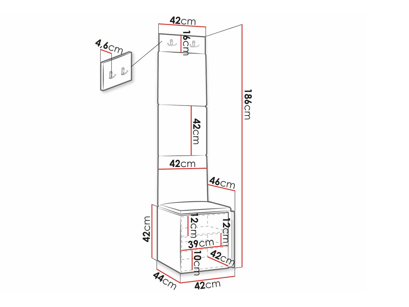 Прихожая Hartford 378 (Белый)