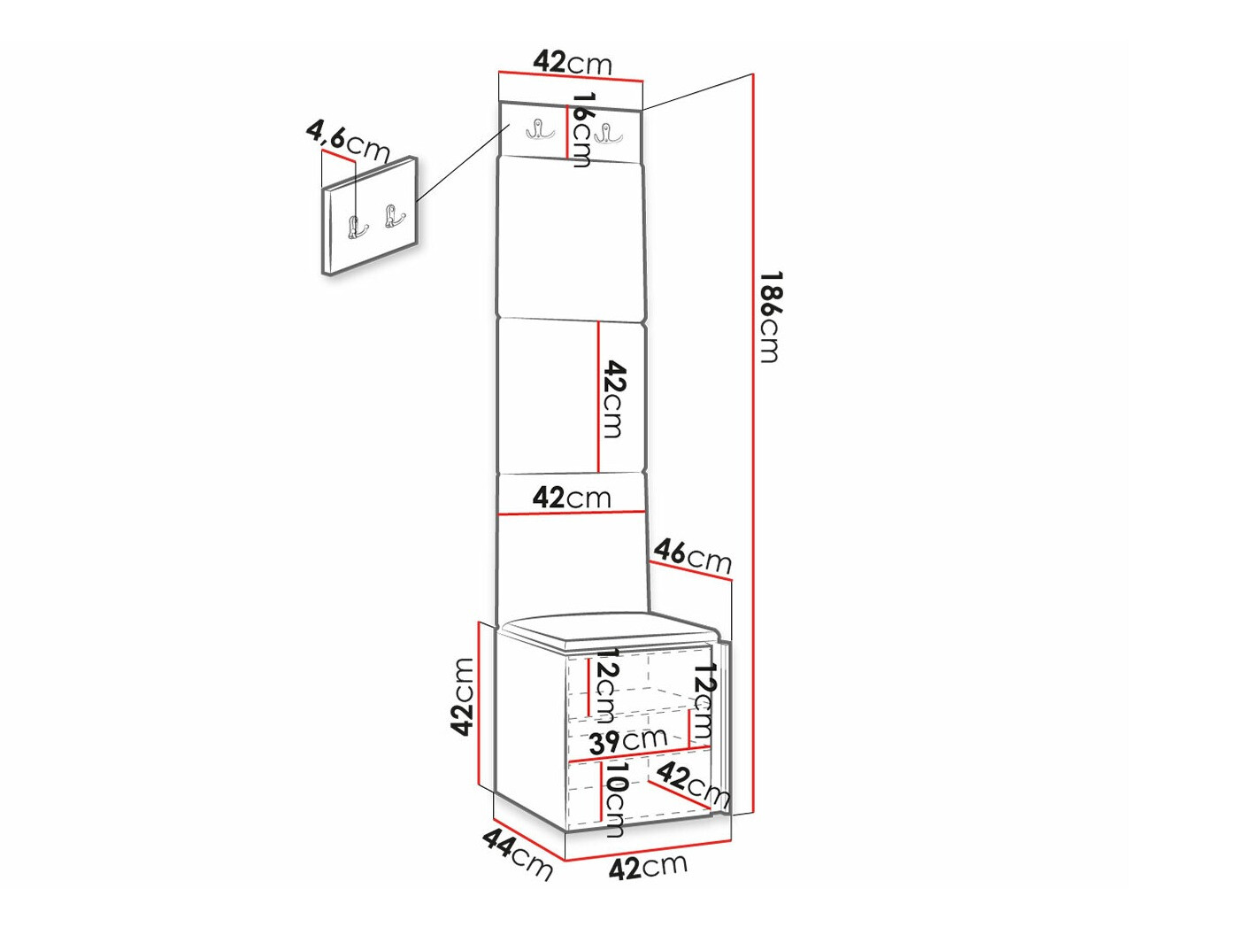 Прихожая Hartford 378 (Белый)